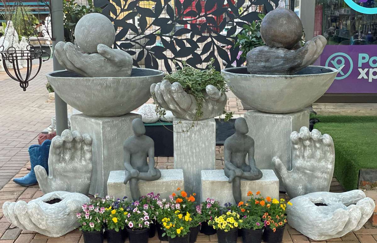 Hand Water Feature Display