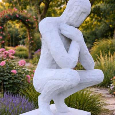 Sculpture Crouching Open Hands