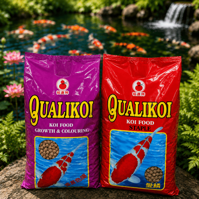 Quality koi food for growth, colour enhancement and healthy koi fish